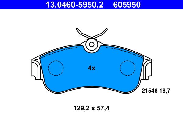 Гальмівні колодки дискові ATE 13046059502 - zapix