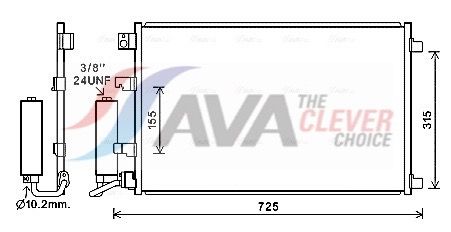 Радіатор кондиціонера AVA QUALITY COOLING DN5420D - zapix