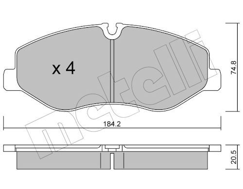 Гальмівні колодки дискові METELLI 2211390 - zapix