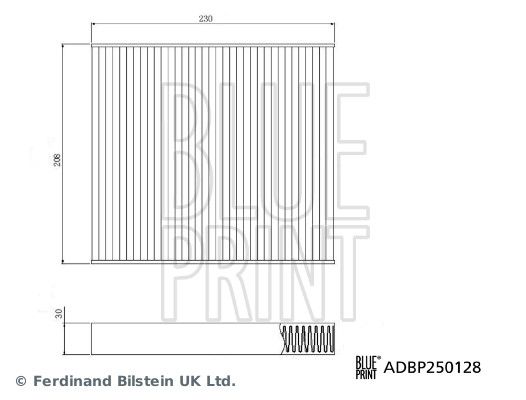 Фільтр салону BLUE PRINT ADBP250128