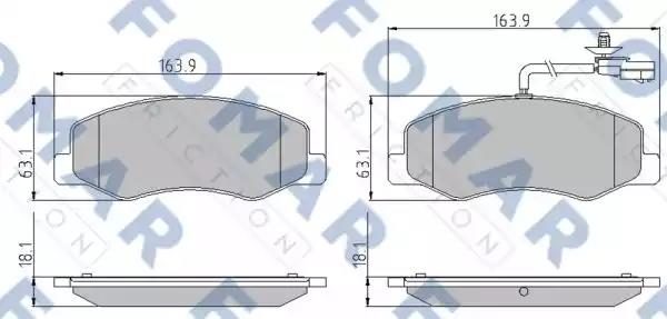 Гальмівні колодки дискові FOMAR FRICTION FO898281 - zapix