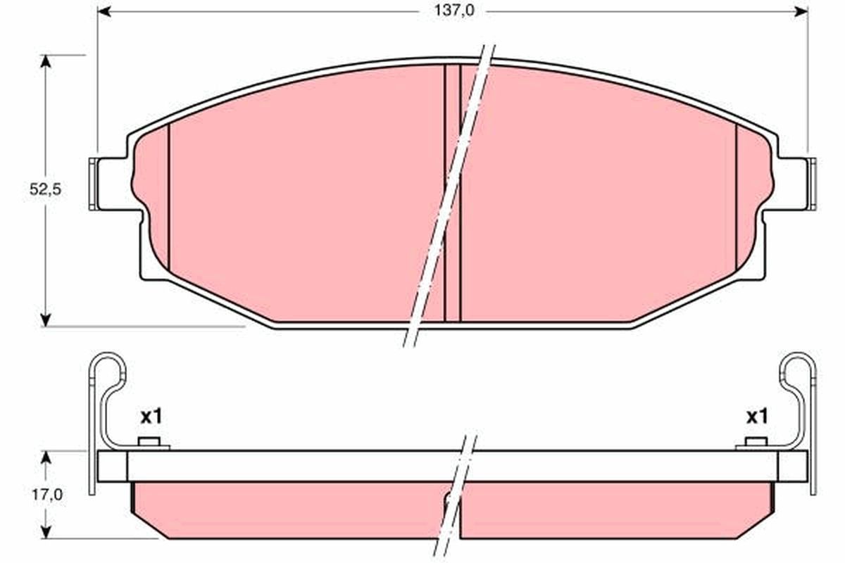 Гальмівні колодки дискові TRW GDB3232 - zapix