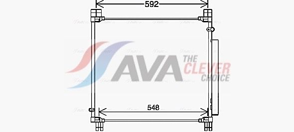 Радіатор кондиціонера AVA QUALITY COOLING TO5749D - zapix