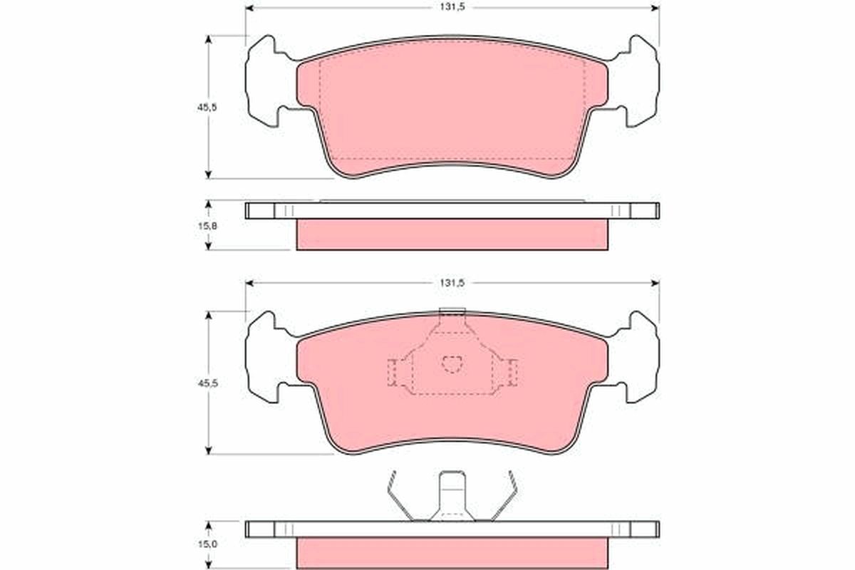 Гальмівні колодки дискові TRW GDB867 - zapix