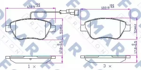 Гальмівні колодки дискові FOMAR FRICTION FO693781 - zapix