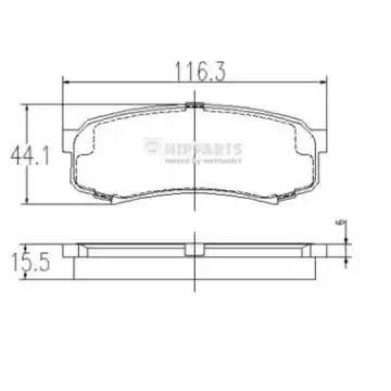 Гальмівні колодки дискові NIPPARTS J3612010 - zapix