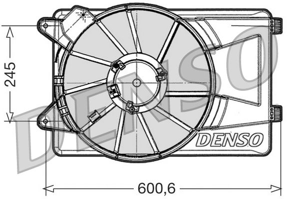 Вентилятор системи охолодження DENSO DER09305 - zapix