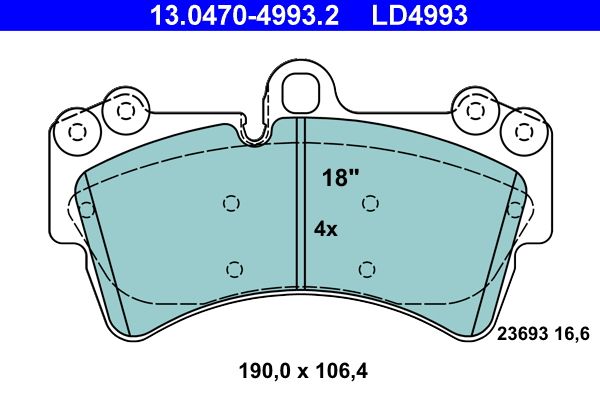 Гальмівні колодки дискові ATE 13047049932 - zapix