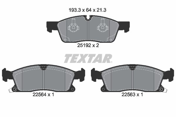 Гальмівні колодки дискові TEXTAR 2519207 - zapix