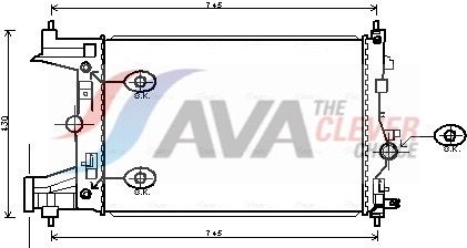 Радіатор охолодження двигуна AVA QUALITY COOLING OLA2545 - zapix