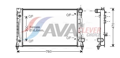 Радіатор охолодження двигуна AVA QUALITY COOLING AIA2158 - zapix