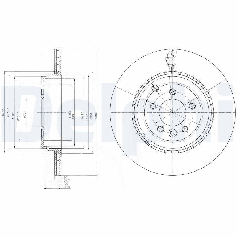 Гальмівний диск DELPHI BG9082C - zapix