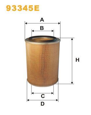 Повітряний фільтр WIX FILTERS 93345E - zapix