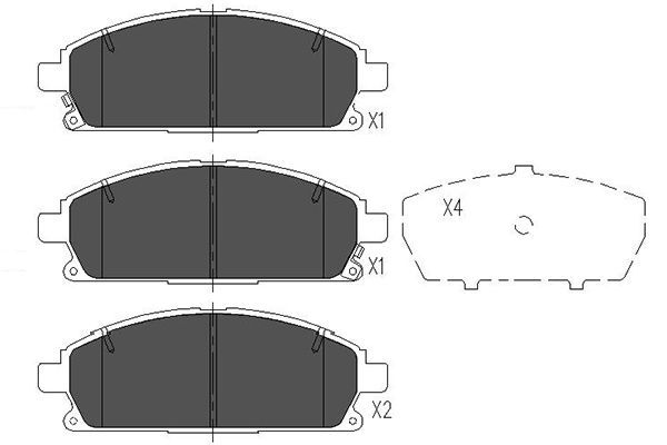 Гальмівні колодки дискові KAVO PARTS KBP6515 - zapix