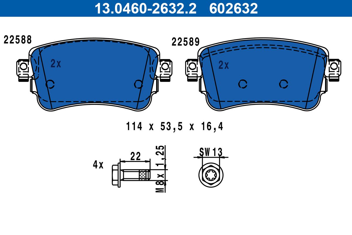 Гальмівні колодки дискові ATE 13046026322 - zapix