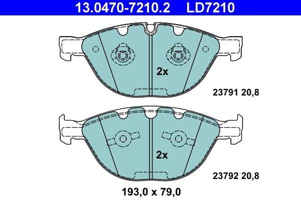 Гальмівні колодки дискові ATE 13047072102 - zapix