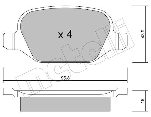 Гальмівні колодки дискові METELLI 2203241 - zapix