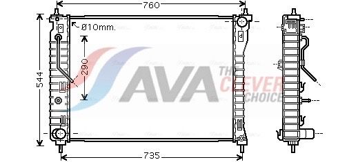 Радіатор охолодження двигуна AVA QUALITY COOLING OL2434 - zapix