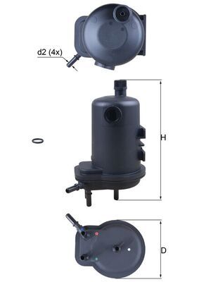 Паливний фільтр MAHLE KL633D - zapix