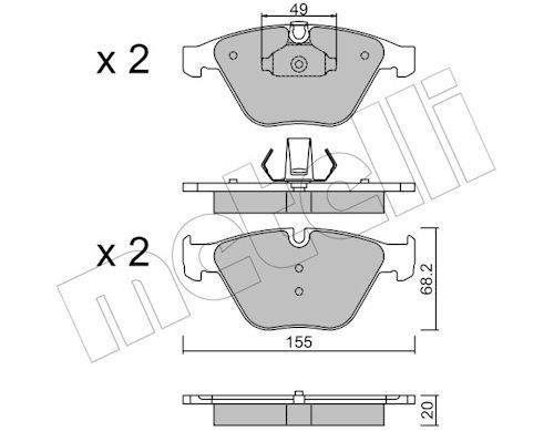 Гальмівні колодки дискові METELLI 2205589 - zapix