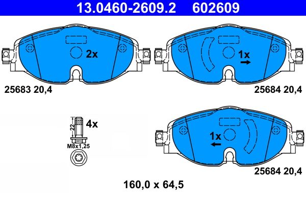Гальмівні колодки дискові ATE 13046026092 - zapix