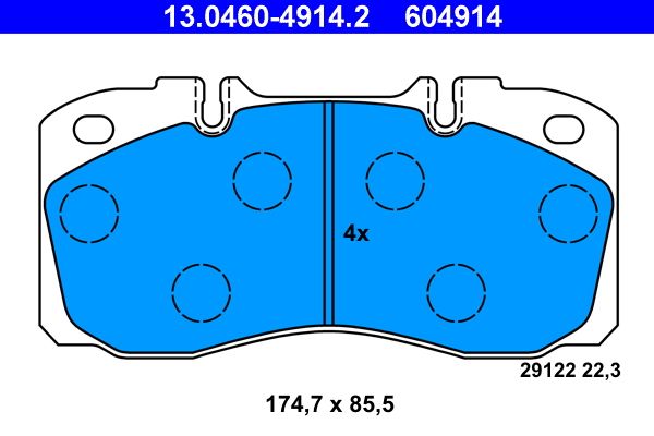 Гальмівні колодки дискові ATE 13046049142 - zapix