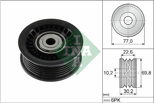 Обвідний ролик ременя приводного SCHAEFFLER INA 532107510 - zapix