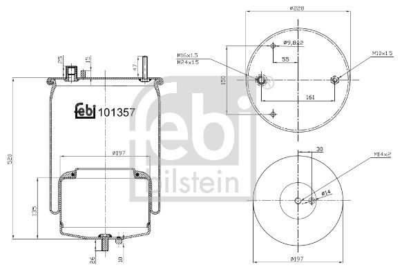 Пневматична підвіска FEBI BILSTEIN 101357 - zapix