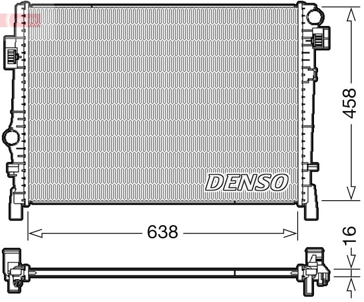 Радіатор охолодження двигуна DENSO DRM09054 - zapix