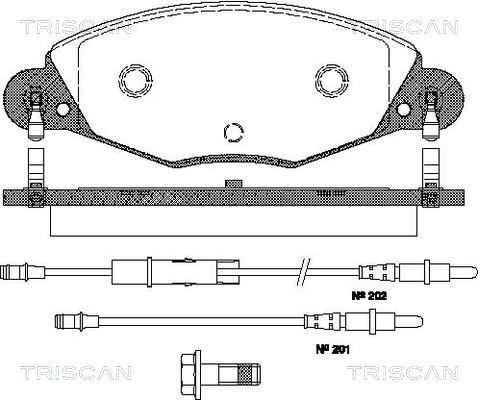 Гальмівні колодки дискові TRISCAN 811028018 - zapix