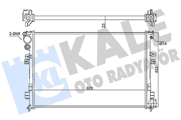 Радіатор охолодження двигуна KALE OTO RADYATÖR 347220 - zapix