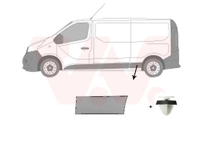 Молдинг бокової частини VAN WEZEL 4396407 - zapix