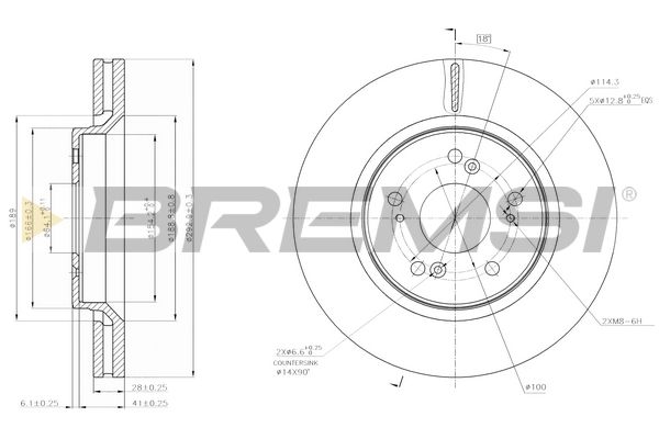 Гальмівний диск BREMSI CD7820V
