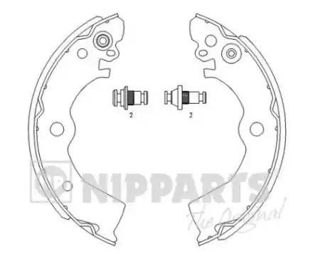 Гальмівні колодки ручника (барабанні) NIPPARTS J3501042 - zapix
