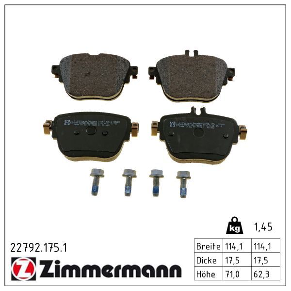 Гальмівні колодки дискові ZIMMERMANN 227921751 - zapix