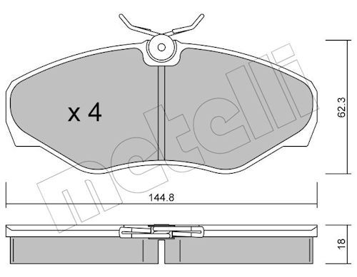 Гальмівні колодки дискові METELLI 2203382 - zapix