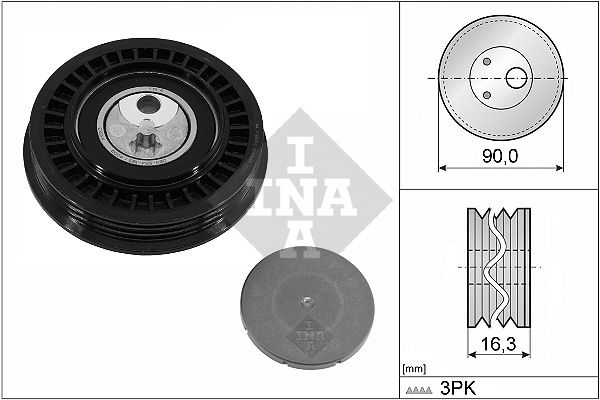 Ролик натяжний ременя приводного SCHAEFFLER INA 531100510 - zapix