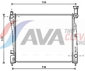 Радіатор охолодження двигуна AVA QUALITY COOLING JEA2054 - zapix