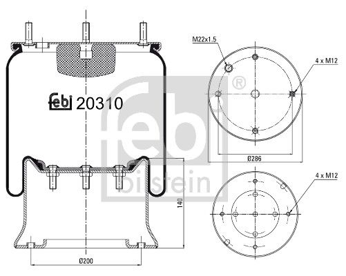 Пневматична підвіска FEBI BILSTEIN 20310 - zapix