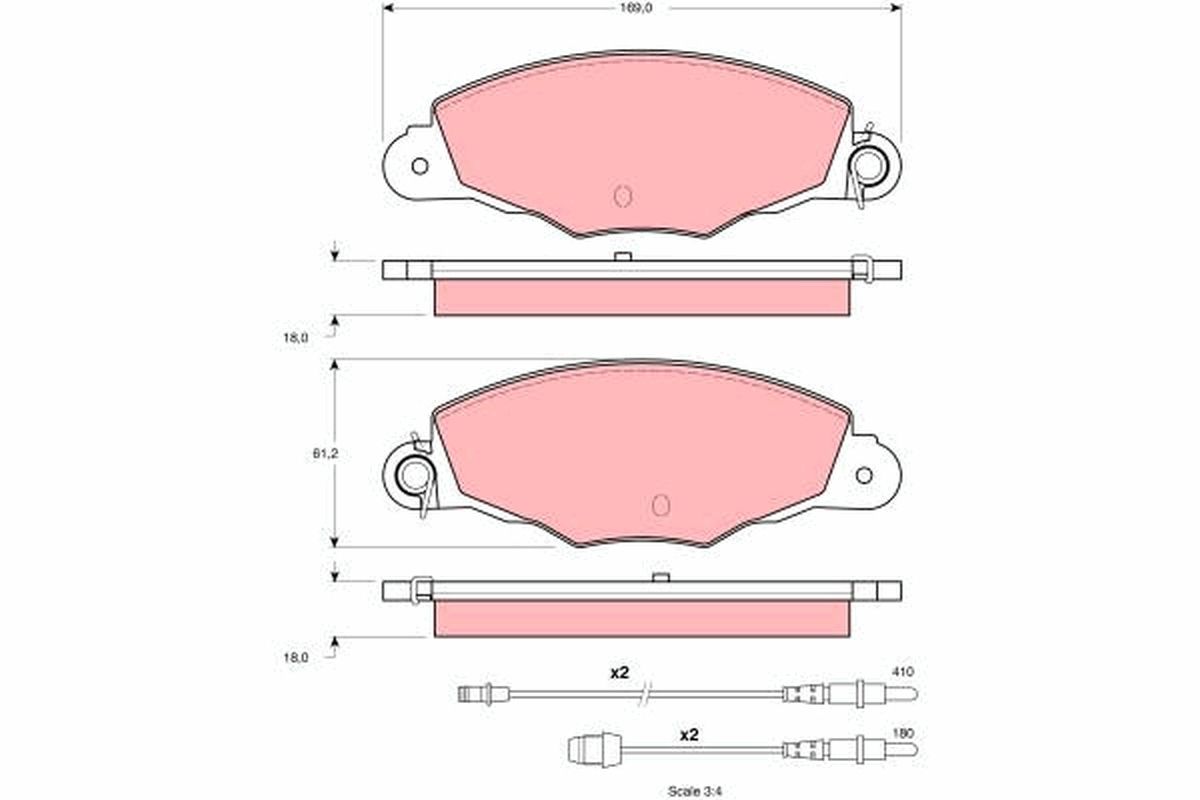 Гальмівні колодки дискові TRW GDB1336 - zapix