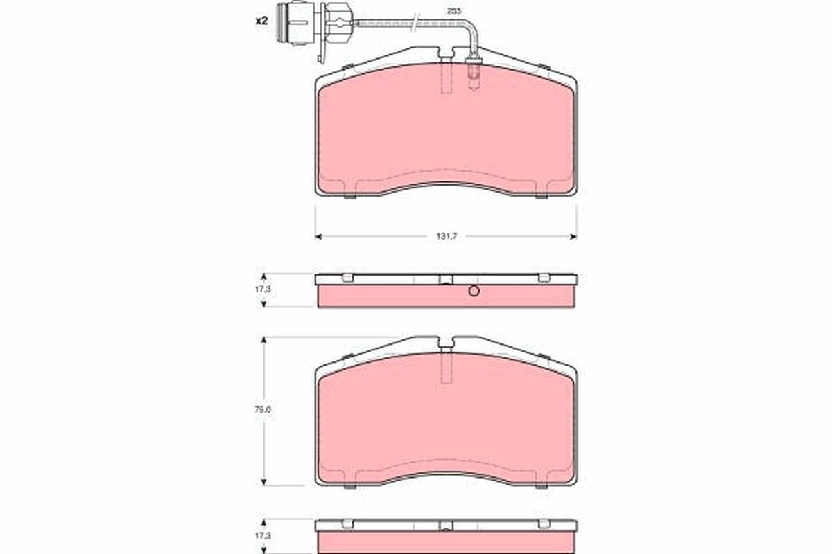 Гальмівні колодки дискові TRW GDB1523 - zapix