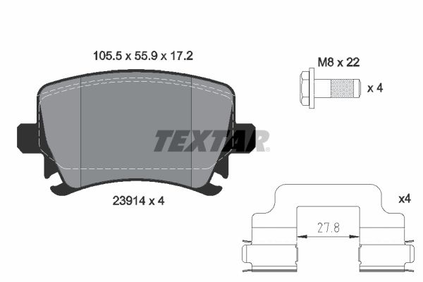 Гальмівні колодки дискові TEXTAR 2391402