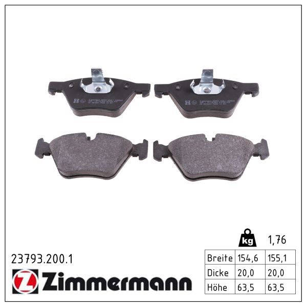 Гальмівні колодки дискові ZIMMERMANN 237932001 - zapix