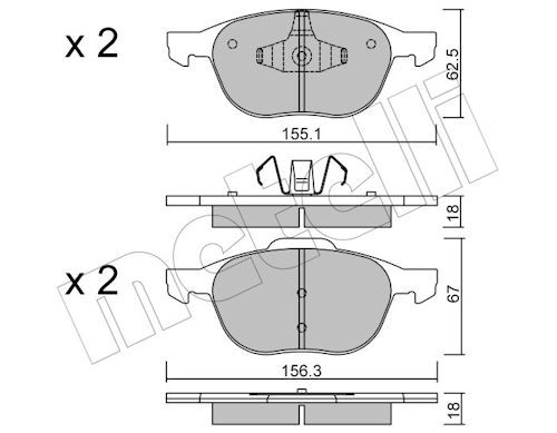 Гальмівні колодки дискові METELLI 2205340 - zapix