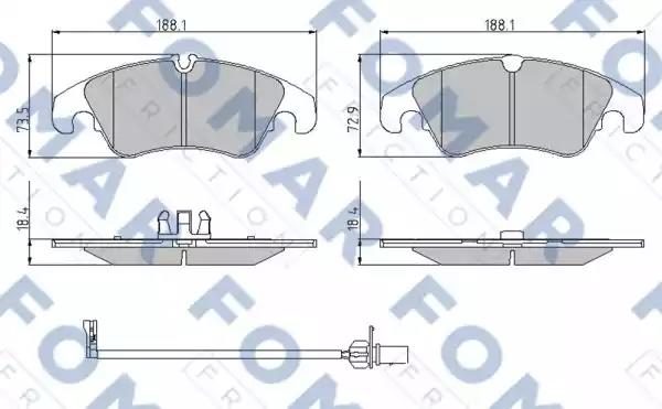 Гальмівні колодки дискові FOMAR FRICTION FO962281 - zapix