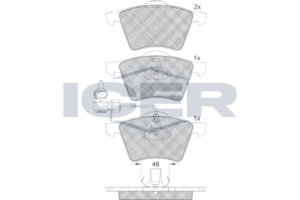 Гальмівні колодки дискові ICER 181605 - zapix