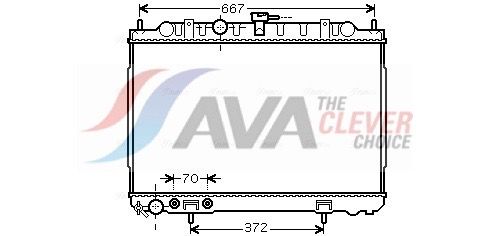 Радіатор охолодження двигуна AVA QUALITY COOLING DN2239 - zapix