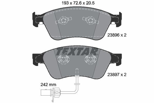 Гальмівні колодки дискові TEXTAR 2389601 - zapix