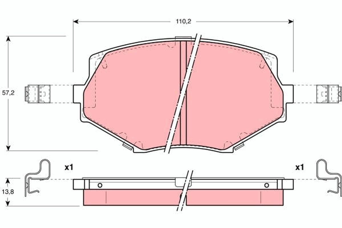 Гальмівні колодки дискові TRW GDB3103 - zapix