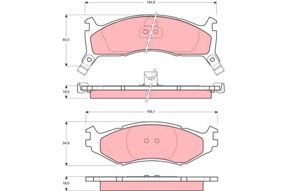Гальмівні колодки дискові TRW GDB1158 - zapix